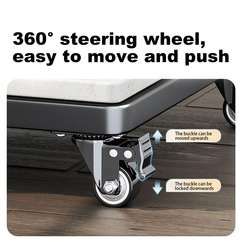 Universal Flower Pot Wheels Square Metal Tray Heavy Duty Flower Pot Rack Plant Movable Rolling Potted Plant Stand With Rollers