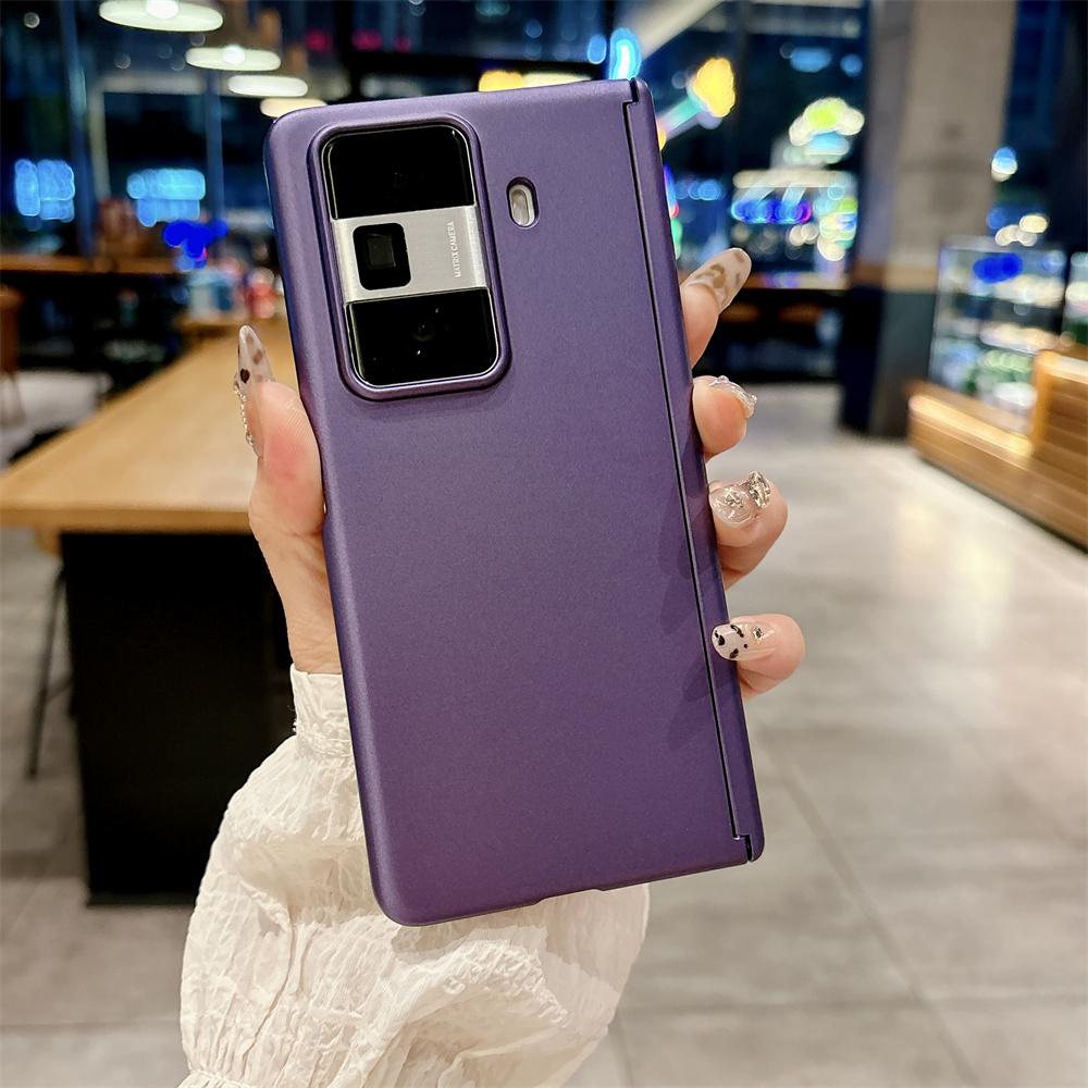 Solid Color Phone Case For Honor Magic V5 V3 VS3 Axis Hinge Protective PC Hard Shell (Only Back Cover)