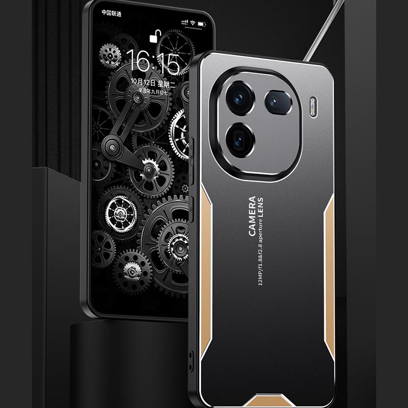 For vivo iQOO 12 5G Hybrid Phone Case Aluminum Alloy Metal Cover No Dead Angle Protection