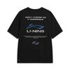 Li Ning Sports Lifestyle Series Soft Simple Versatile Loose Short Sleeve T-Shirt With Back Letter Print Unisex tops ATSW285-1