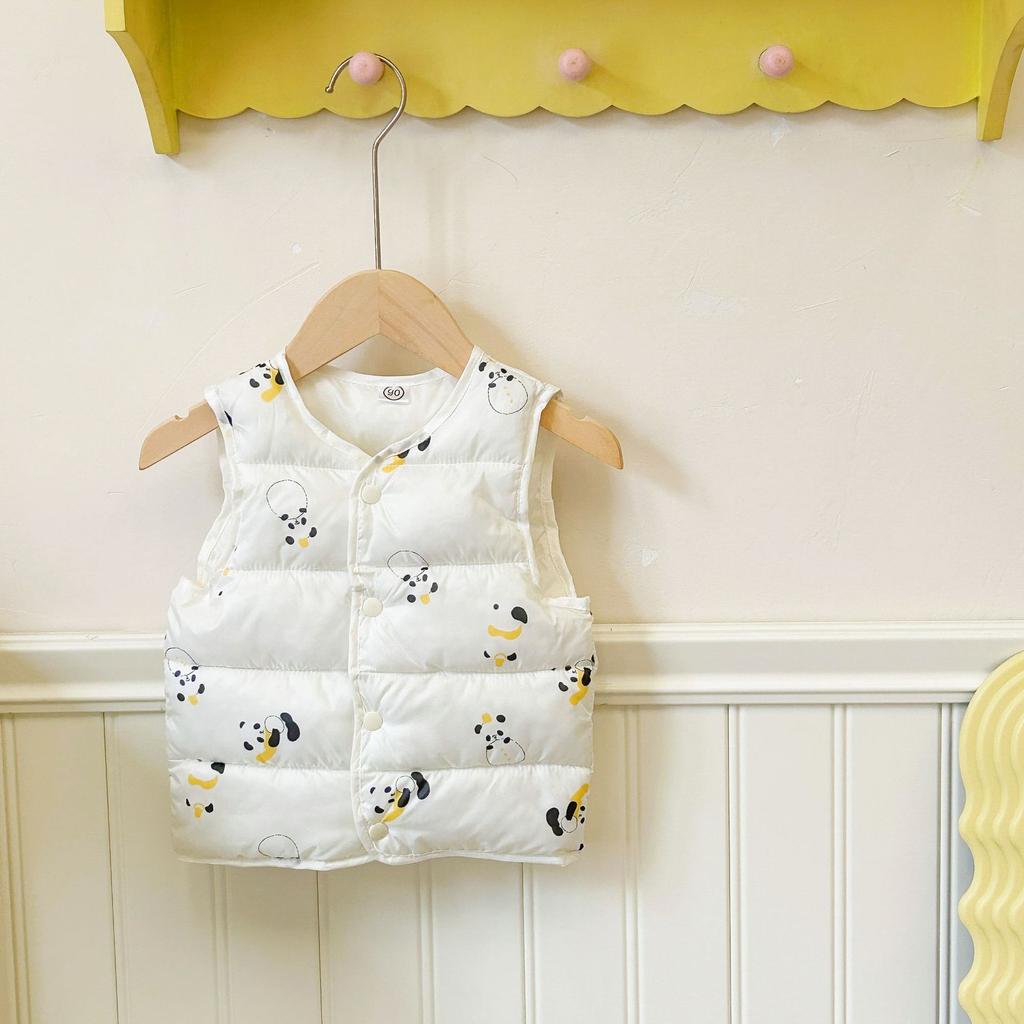 Baby Autumn and Winter Quilted Vest Jacket for Boys and Girls Sleeveless Coats for 1 2 3 4 5 6 Years Children Clothes