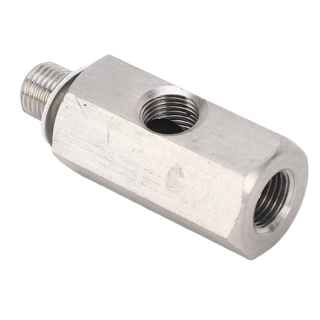M10x1.0 Oil Pressure Sensor Tee To M10 Adapter Turbo Supply Feed Line Gauge Stainless Steel