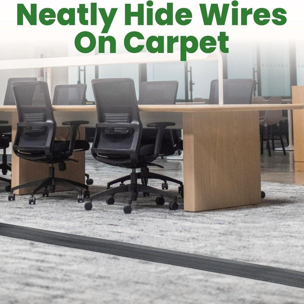 Keep Neat Carpet Cord Cover DIY Electric Cable Organizer Floor Wire Protector  for Office Home