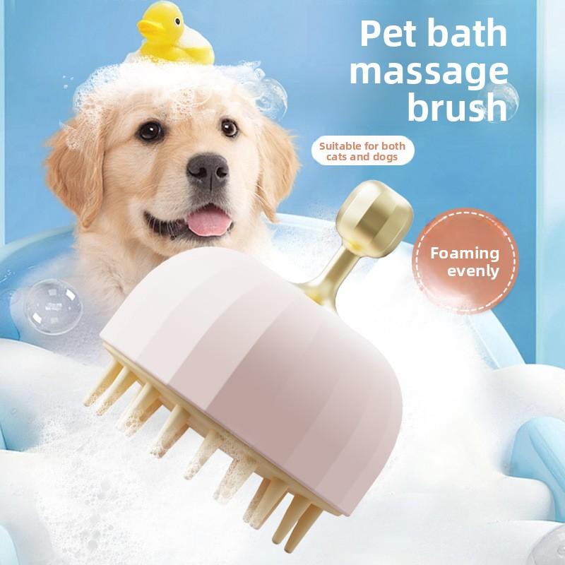 Escova de Banho de Silicone para Animais de Estimação, Escova de Limpeza Universal para Gatos e Cães, Suprimentos para Animais de Estimação, Luvas de Massagem e Esfoliação, Maravilha do Banho