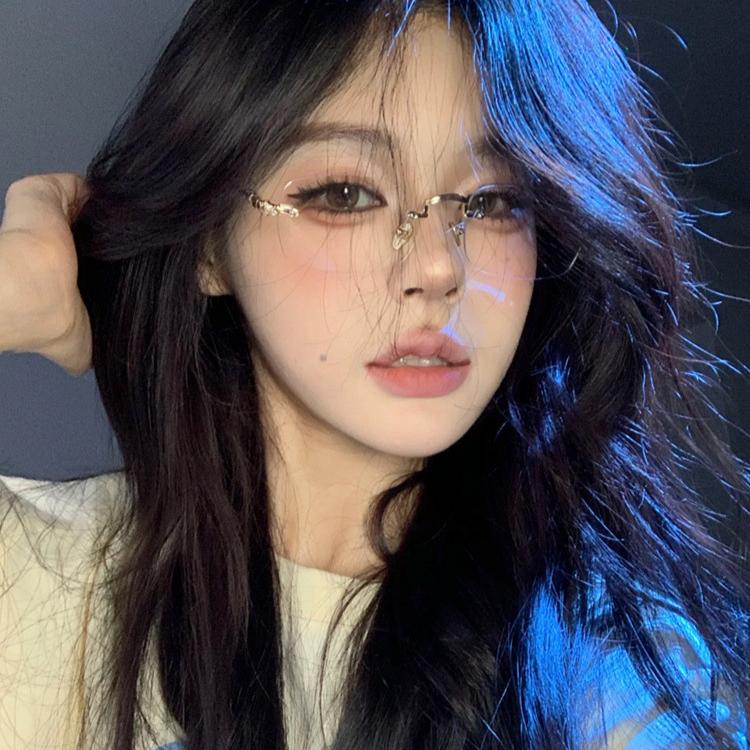 Myopia Glasses Retro Flat Glasses Black Frame Anti-blue Glasses