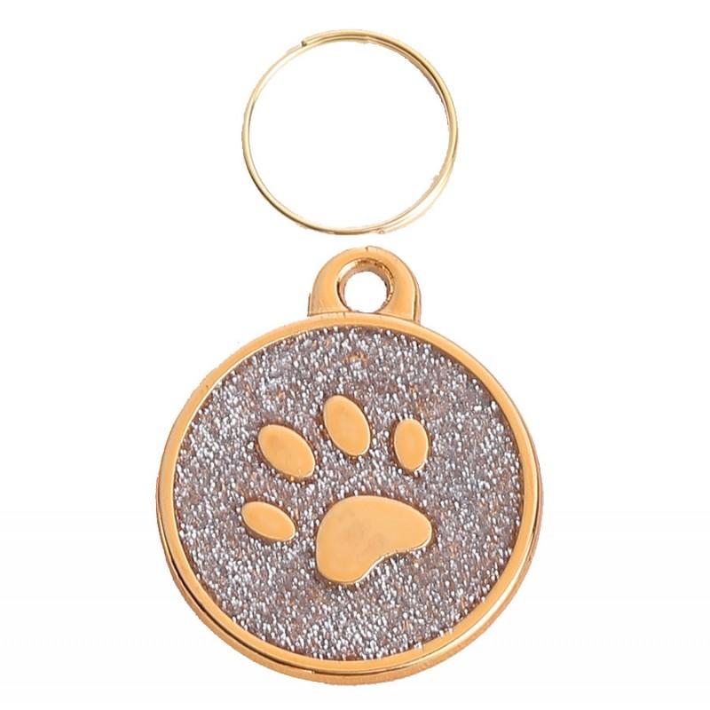 Free Custom Dog Id Name Tag Personalized Pet Dog Tags Anti-Lost Cat Tags Pet Paw Glitter Pendant Chihuahua Collar Accessories