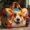 3D Printed Puppy Series Quilted Cotton Travel Bag - Fashionable Women's Yoga Handbag