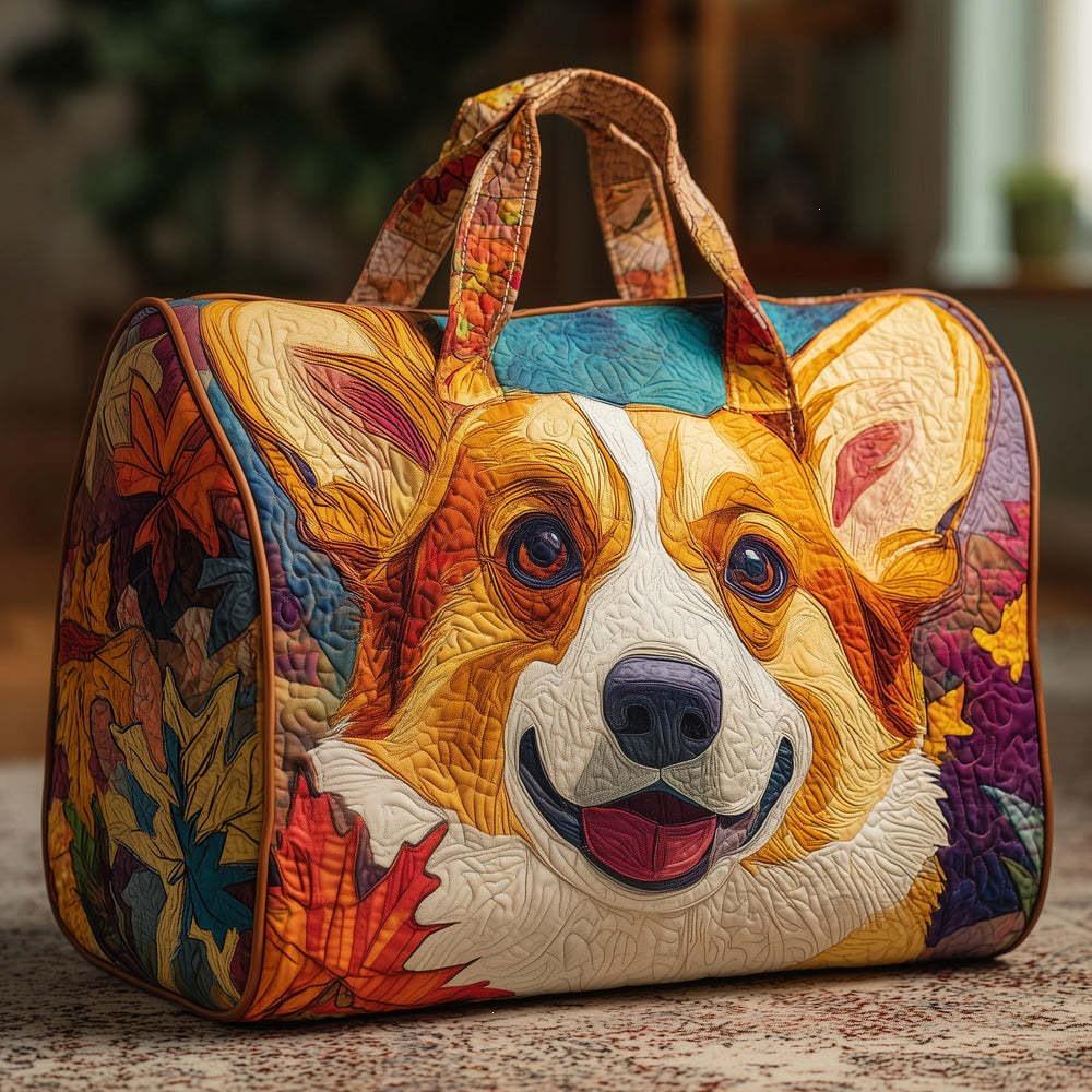 3D Printed Puppy Series Quilted Cotton Travel Bag - Fashionable Women's Yoga Handbag