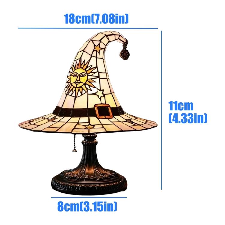 Shelf Display Hat Table Lamp for Halloween Indoor Room Display, USB Resin Accent Light for Party Tables, Entryway Spots, and Home Use