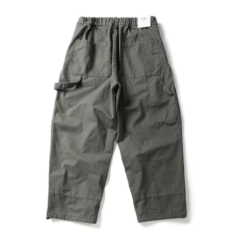 Mens Loose Fit Cargo Pants Streetwear Style Straight Leg Work Solid Color Casual Trousers