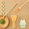 Japonská sada metličky Matcha pro začátečníky, startovací nástroj pro přípravu Matcha, příslušenství s PP metličkou, keramickým držákem, bambusovou lžičkou, čajovou lžičkou