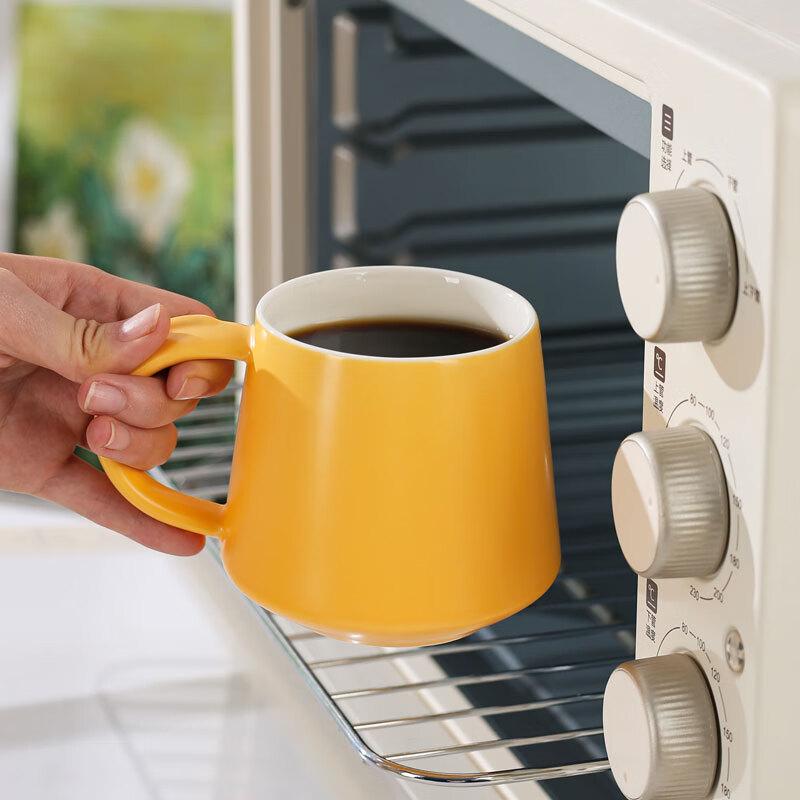 Matte Black Ceramic Coffee Mug with Lid and Spoon