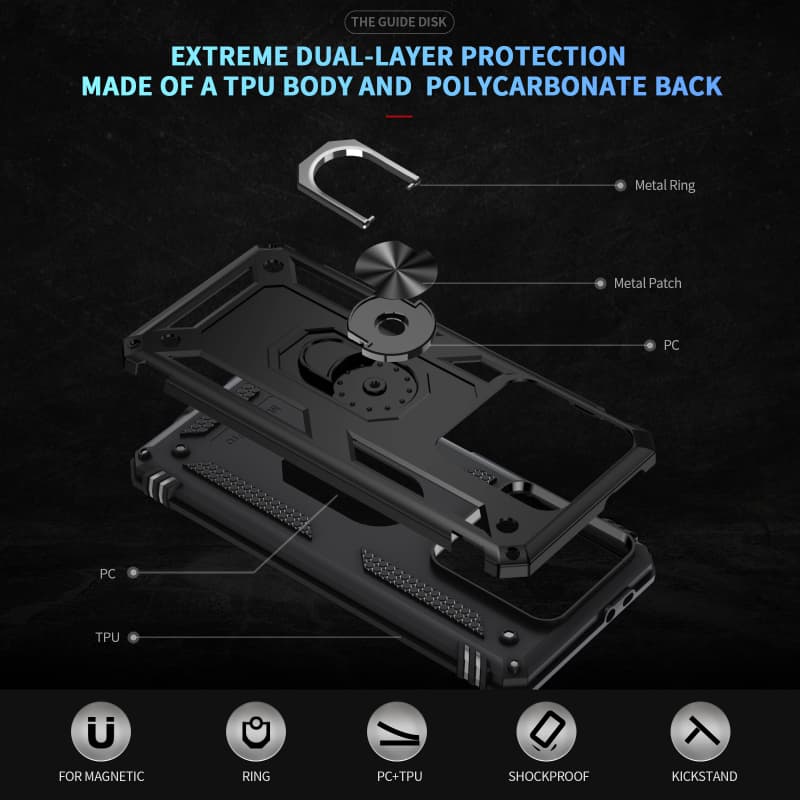 Pro Xiaomi 14T 5G Pouzdro Armor Nárazuvzdorné Magnetický Držák do Auta Prsten Pouzdra Pro Mi 14T 14 T Xiaomi14T Mi14T T14 5G Zadní Kryt