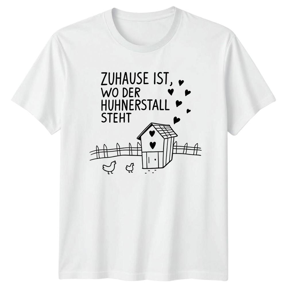Zuhause Ist Wo Der Huhnerstall TShirt Chicken Farming Birthday Gift For Him S