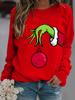 Christmas, printed long-sleeved crew neck sweater