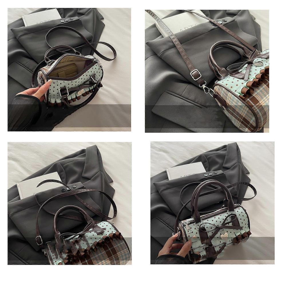 Stylish Bowknot Dot Shoulder Bag Elegant Top Handle Underarm Purse Lightweight Spacious PU Handbag For Women Multicolor
