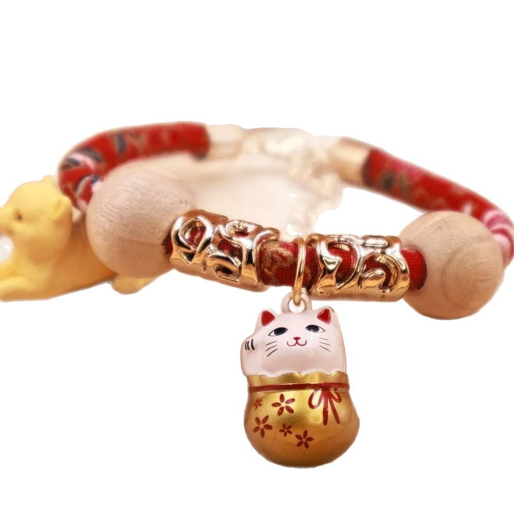 Cat Flea Collar with Bell & Lock Charm, Mosquito Repellent New Year Scarf for Dogs & Cats