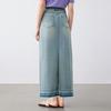 Elva' Island Women's High-Waist Mid-Length Denim Skirt
