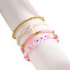 Buntes Sommer Strand Damen Polymer Clay Perlenarmband Set - 4 Stück
