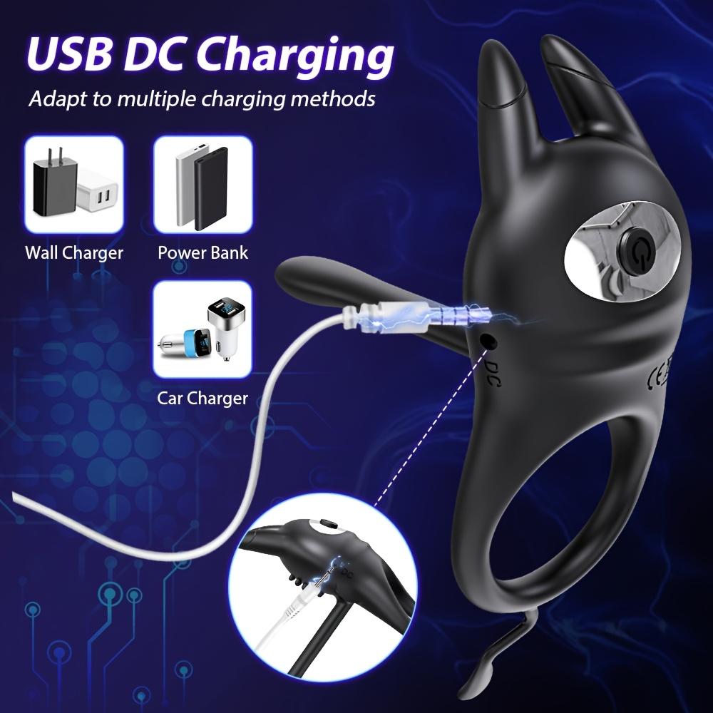 Cock ring vibrator set with 10 modes, silicone sex toys for couples and men, enhance pleasure and sexual experience