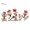 Cartoon Chicken Glass Stickers Rooster Static Sticker, Funny Roosters Window Clings, PVC Removable Outdoor Balcony Decor Decal, Waterproof Sunproof