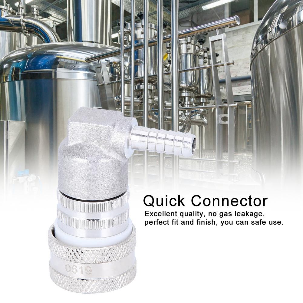 Homebrew Beer Stainless Steel Ball Lock Beer Keg Coupler Gas Quick Connector Dispenser