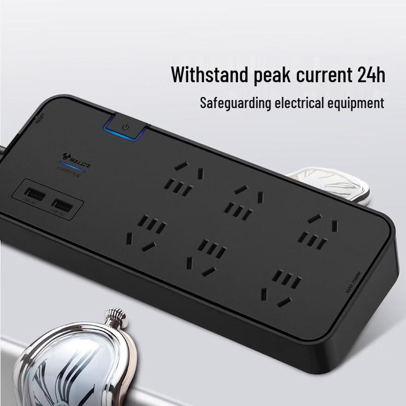 BULL Surge Protector Power Strip with USB Charging