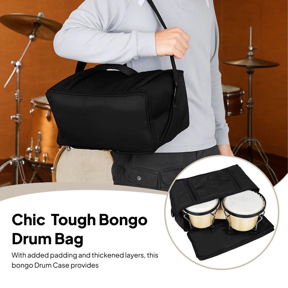Oxford Cloth Bongo Drum Bag Carry Handle Drum Carrying Case Bongo Shoulder Bag Drum Accessories
