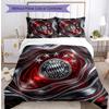 Bayern Munich Pattern Printed 3PCS Bedding Set Soft Skin-Friendly Washable Duvet Cover & Pillowcases Set All Season Bedroom