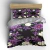 Purple and white floral Bedding sets Duvet cover sets Duvet covers Pillowcases(1 * Duvet Cover 2 * Pillowcases, without duvet insert)