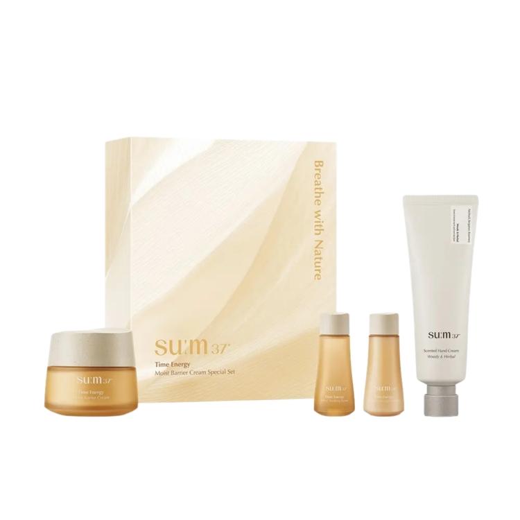 

[SU:M37] Time Energy Moist Barrier Cream 80ml Set (Includes Toner 20ml, Emulsion 20ml) Hydrating & Firming Skincare Set