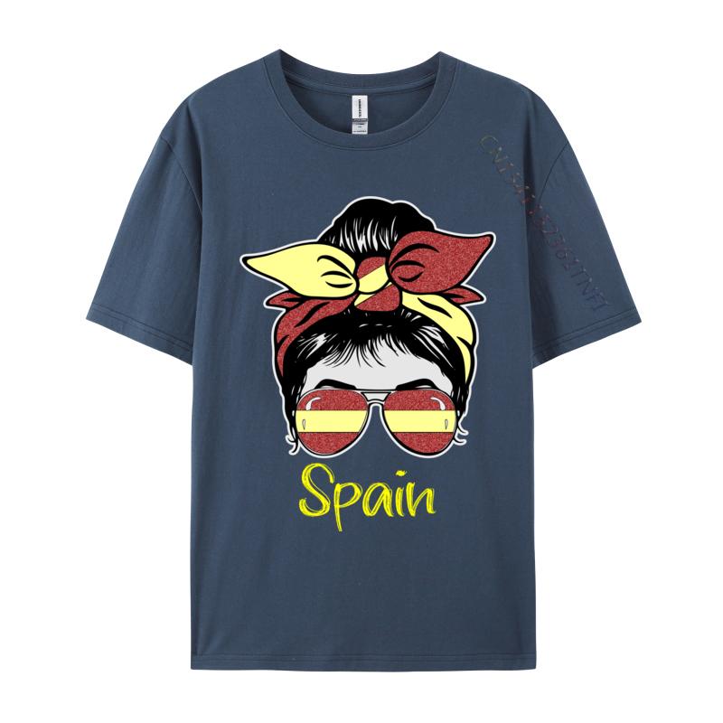 Spain Flag Heart Heartbeat For Spain Men Girl Cute Men's Top T-Shirts Tops Shirt Printed Tops Shirts Camisas Basicas Hombre