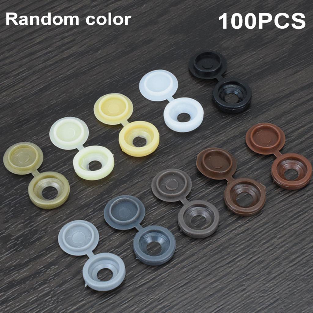 100 stk Selvskruende skrue Krysslokk Dekorativt hullplugg Selvskruende skruehette