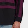 Adidas Originals Color Block Letter Print Striped Long Sleeve Polo Shirt Men Polo Shirts Black GU6981
