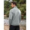 Men's Stand Collar Fleece Lined Zip Jacket Side Pockets Outdoor Casual Top.
