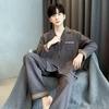 Men's Cotton Long Sleeve Pajama Set - Cardigan & Pants for Spring/Autumn