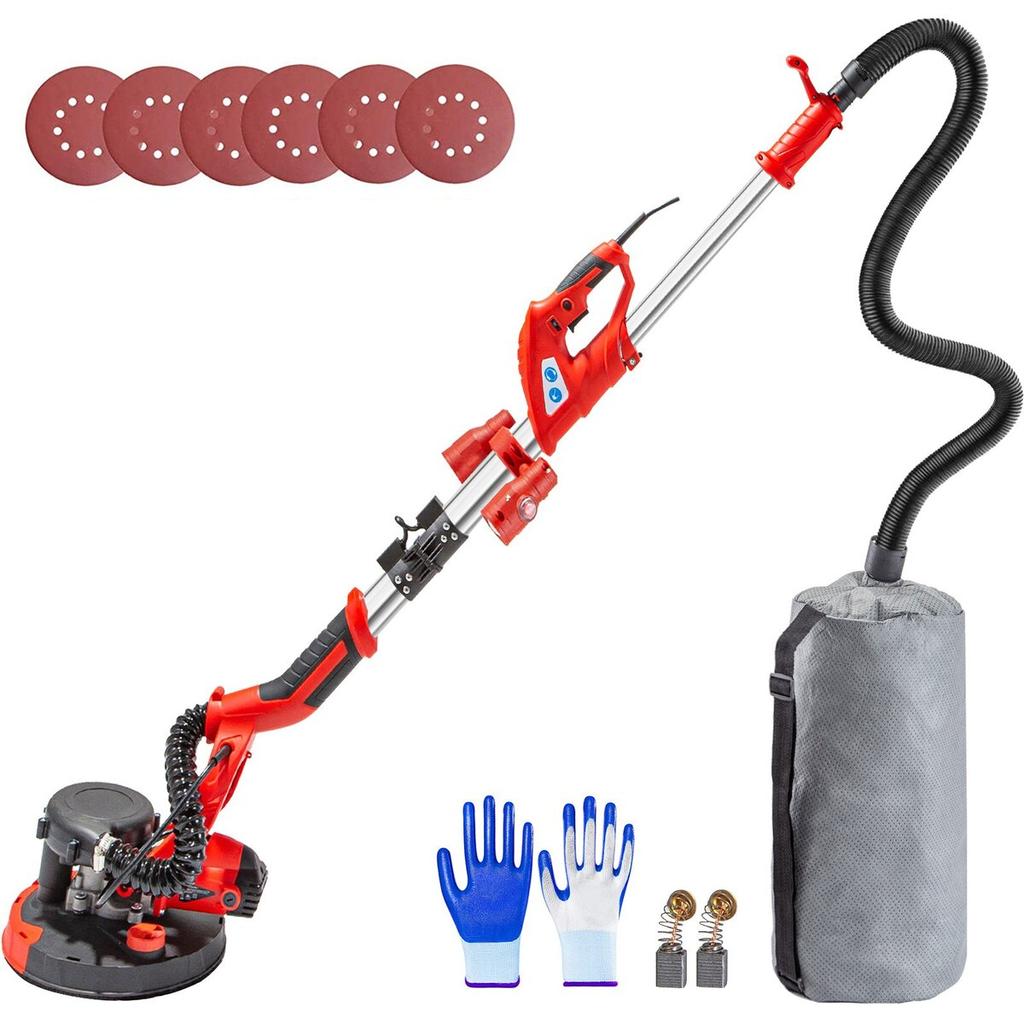 Drywall Sander 750W Electric Drywall Sander Foldable Sheetrock Sander with Telescope Handle Electric Sander Variable Speed 800-1750RPM Wall Sander