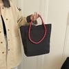 Fashion Solid Color Nylon Versatile Tote Bags Work Purse Stylish Simple Top-Handle Bags Large Elegant Casual Youth Shoulder Bag
