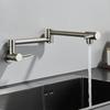 Baokemo Folding into the Wall Faucet 304 Stainless Steel Universal Rotation Faucet Kitchen Concealed Single Cold Faucet