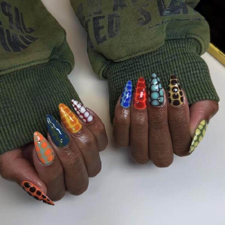 

Press on Nail Short Almond Fake Nail French Tips Full Cover Acrylic False Nail Design Fake Nail for Women and Girls 1