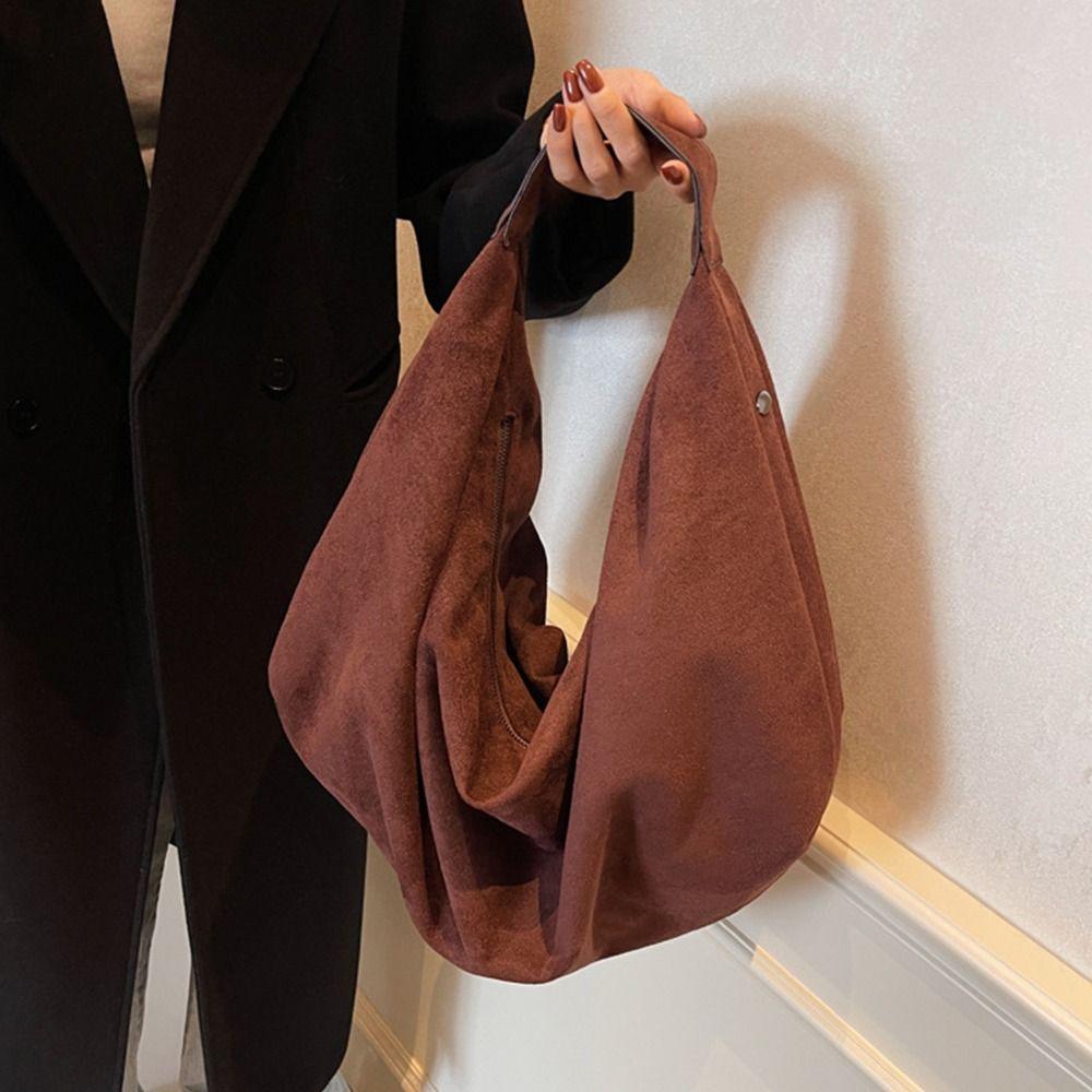 Handbag Hobo Bag Solid Color Ladies Crescent Bag Waterproof Tote Bag  Holiday