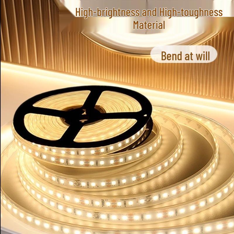 Ultra-Bright Waterproof LED Strip for Outdoor & Living Room, Warm White Linear Ceiling Light