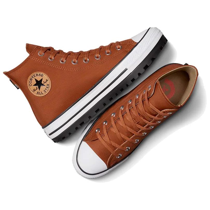 Converse Chuck Taylor All Star City Trek Versatile Comfortable High-Top Canvas Shoes Unisex Sneakers Chrysanthemum-Brown A05581C