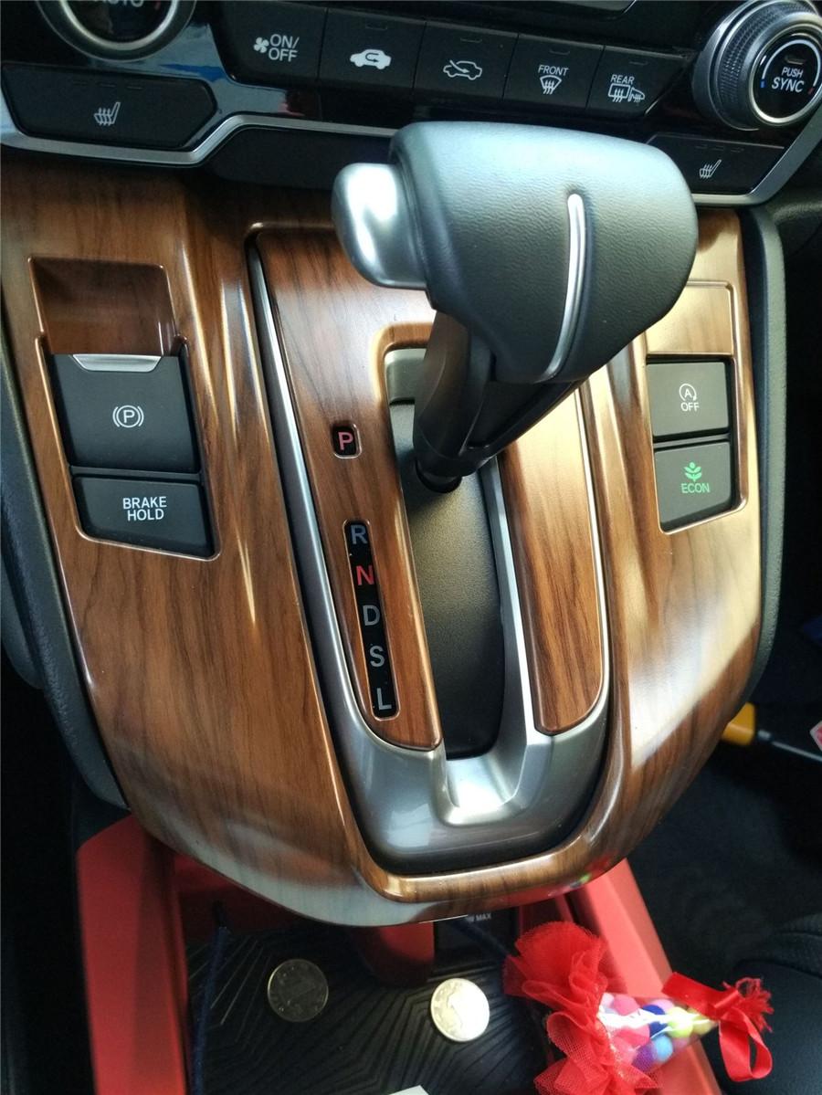 

Для Honda CR-V CRV 2017 2018 Автомобиль Текстура Углеродного Волокна Центральная Консоль Панель Переключения Передач Рамка Крышка Накладка