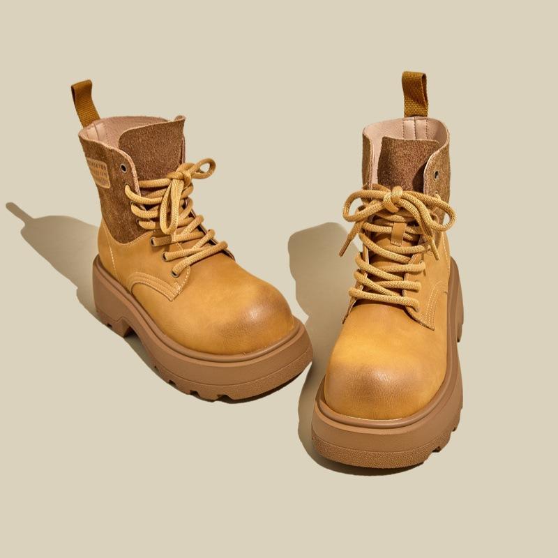 High-end fried street popular Martin boots women's 2025 new autumn versatile thick-soled heightening women's casual short boots