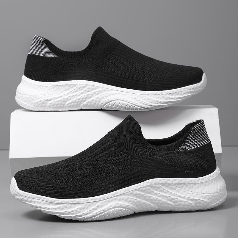 Broken size popcorn fly-woven mesh shoes soft sole light lazy shoes large size 36