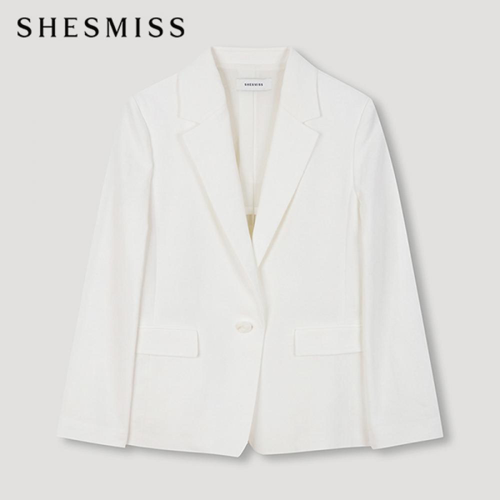 

She S miSS Linen Blend baSic Jacket Swwjkn22740 Ow off-white/55