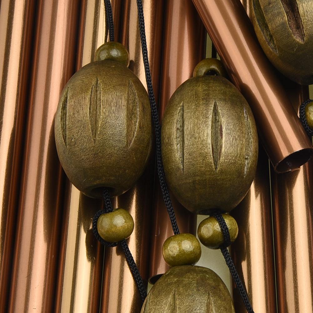 Aluminum & Wood 23.62 inch Wind Chimes Blowing Hanging Ornament Wind Chimes Aluminum& wood Bells 12xTubes Yard China Mainland
