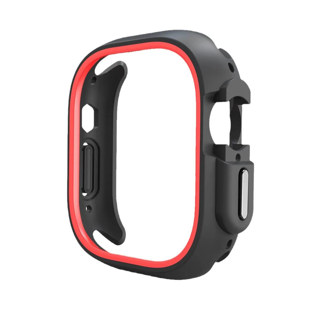 TPU Case+Silicone Strap for Apple Watch Band Ultra 49mm Sport Band for Iwatch Series10 9 8 7 6 SE 5 4 46mm 45mm 44mm 41 40 42mm