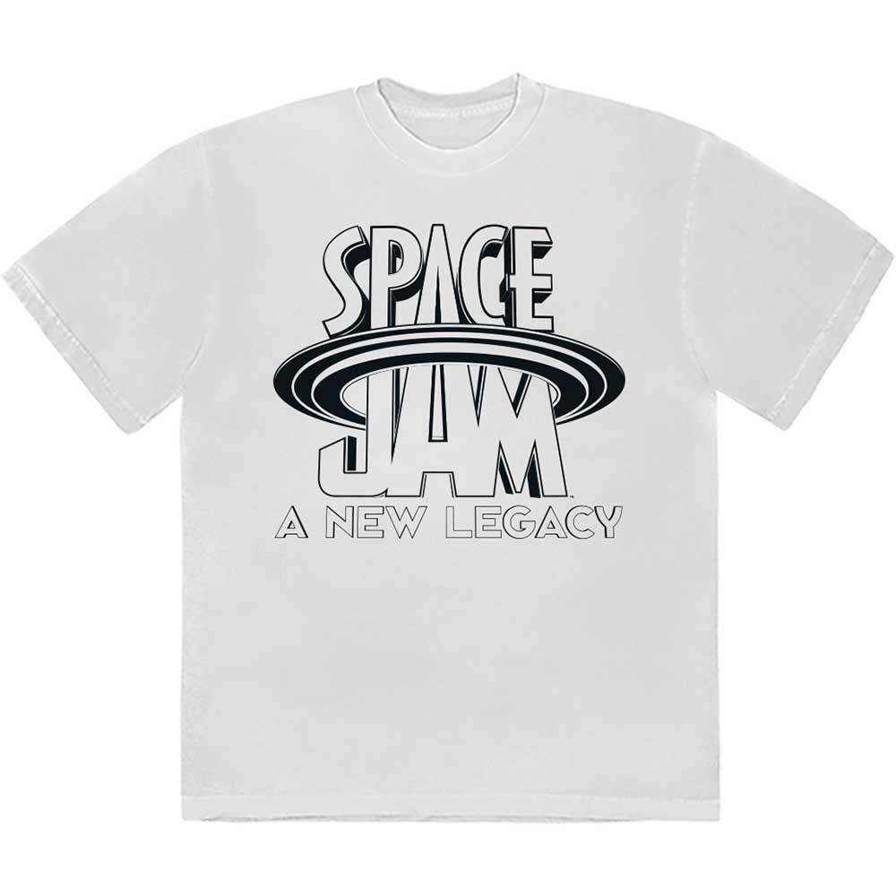 Men s Space Jam B&w Logo T-shirt Medium White XXXL
